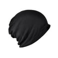 thumbnail image 1 of Linyer Hats Winter Baggy Chemo Caps Thicken Bonnet Double-layer Casual Windproof Headwear Ear Protection Gifts Riding black, 1 of 7