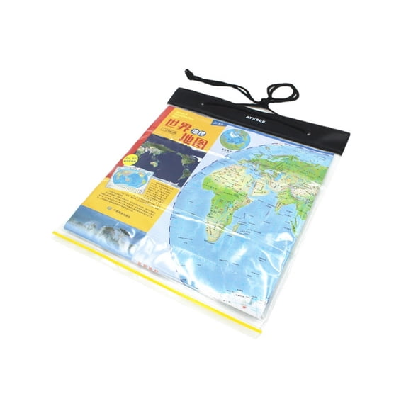Linyer Map Case Waterproof PVC Stationery Storage Holder Cover Portable Camping Organization Pouch Bag with Zipper