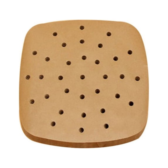Linyer Pack of 100 Air Fryer Paper 230°C Heats Resistant Baking Oil-absorbing Mat Oil Papers Non-stick Pads for Kitchen Restaurant Type 3