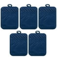 thumbnail image 1 of Linyer5pcs Oven Gloves Cotton Heat-resistant Gloves Anti-scalded Kitchen Cooking Pot Mats, Blue, 1 of 8