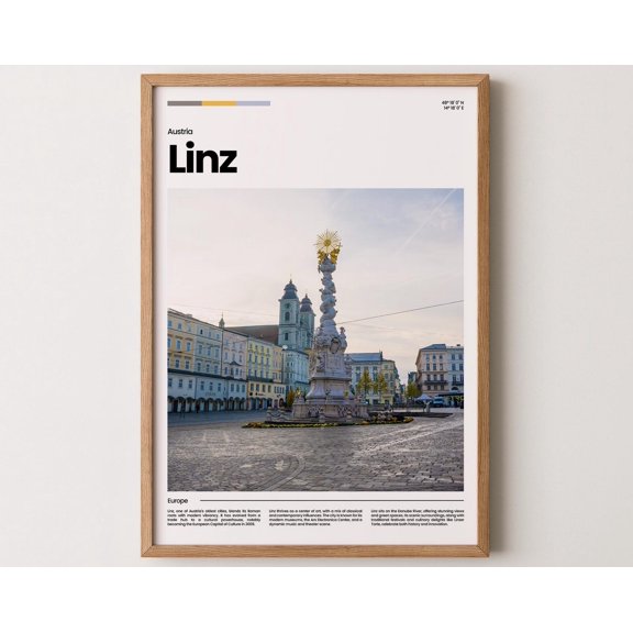Linz Poster, Linz Print, Linz Photo, Linz Art, Austria Poster, Austria Print, Travel Poster Gift, 8x12 UNFRAMED