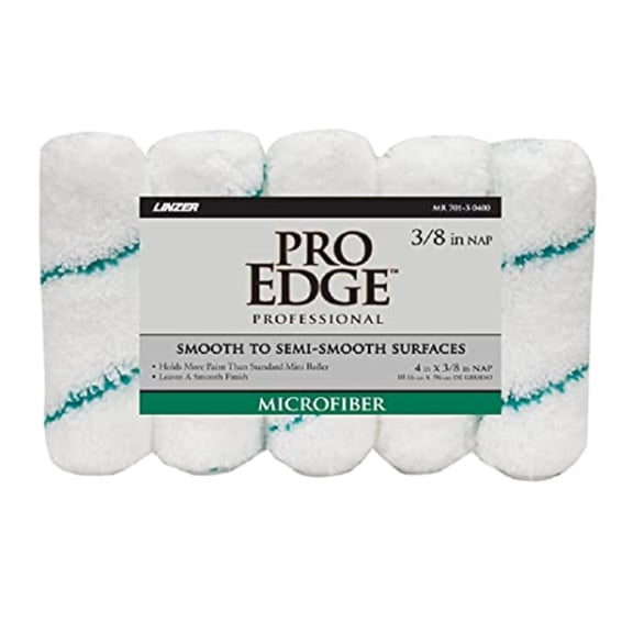 Linzer 1014617 4 x 0.75 in. Better Fabric Mini Paint Roller Cover - Case of 5 - Pack of 6