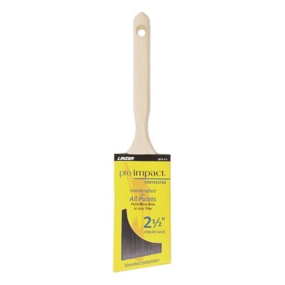 Linzer 2870PIC0250 Pro Impact Contractor Angled Sash Paint Brush 2.5 in.