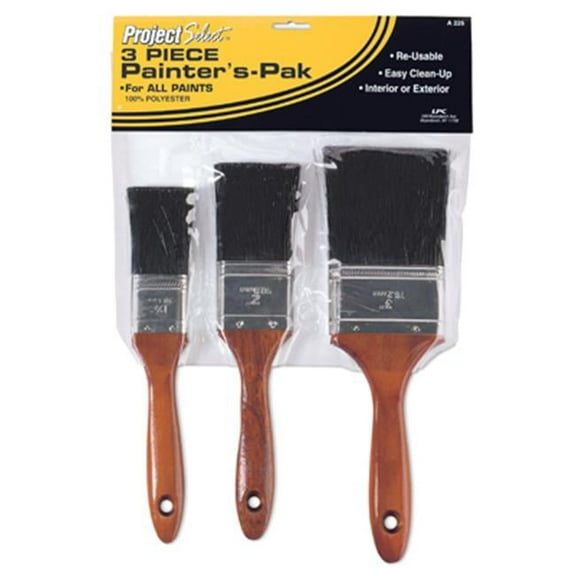 Linzer A225 Polyester Bristle Varnish Paint Brush Set, 3 Piece