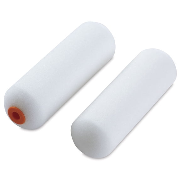 Linzer MR200-2 Paint Roller Cover, 1/4 in Thick Nap, 4 in L, Foam Cover, White