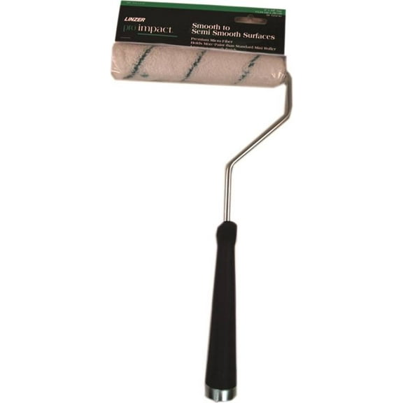 Linzer MT701-11 6 Mini Roller, 3/8 in Nap, Microfiber Cloth Cover, Threaded Handle, 6 in L Roller