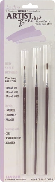 Linzer No. 000/00/0 Assorted Artist Paint Brush Set
