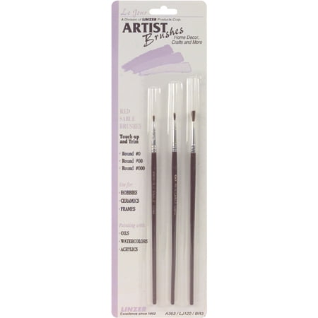Red Sable Artist Brush Set-3/Pkg