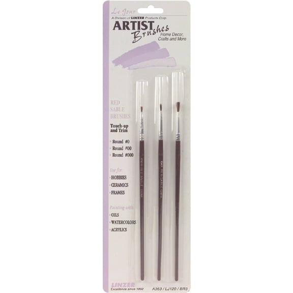 Linzer No. 000/00/0 Assorted Artist Paint Brush Set