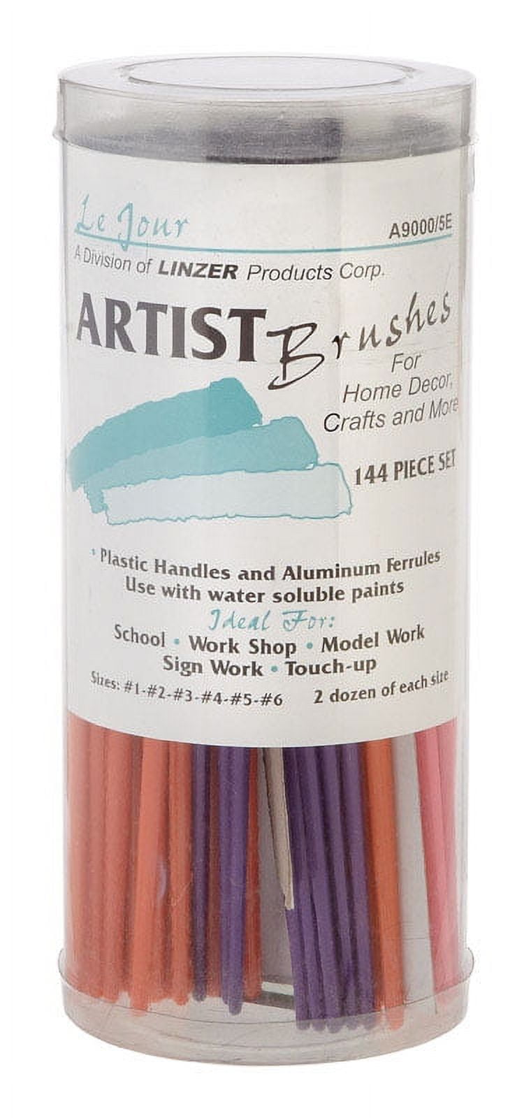 Linzer Promotional Art Brush Consumer Camel Hair 144 Piece G Sizes-
