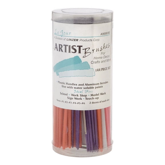 Linzer Promotional Art Brush Consumer Camel Hair 144 Piece G Sizes-