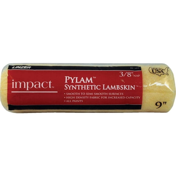 Linzer Plyam Roller Cover Synthetic Lambs Wool Semi-Smooth Surfaces 3/8 " Nap 9 " Case of 12