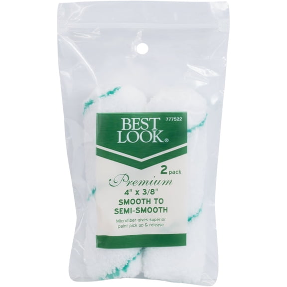 Linzer Products Corp Best Look 4 In. x 3/8 In. Premium Microfiber Mini Roller - Pack of 2