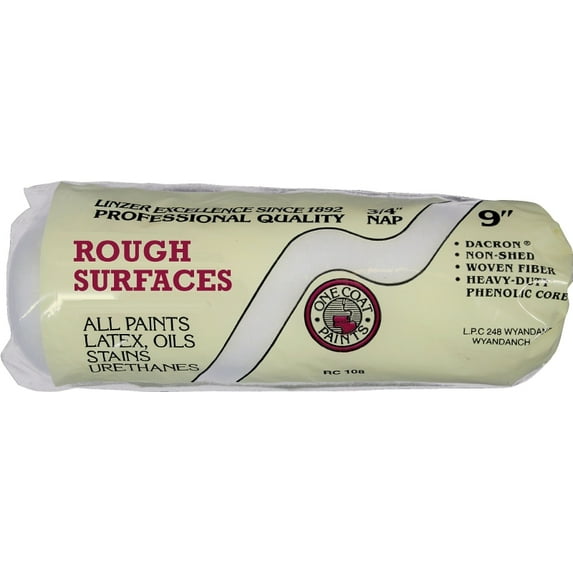 Linzer RC108-9 Paint Roller Cover, 3/4 in Thick Nap, 9 in L, Woven Fabric Cover, White