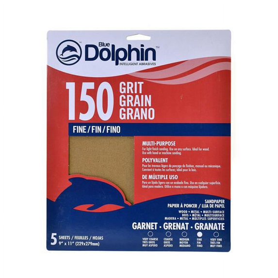 Linzer Products SP GP9115 - 0150 Natural Garnet - 150 Grit - Pack of 5