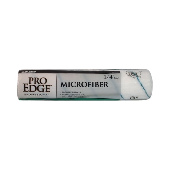 Linzer RC172-9 Paint Roller Cover, 1/4 in Thick Nap, 9 in L, Microfiber Cloth Cover