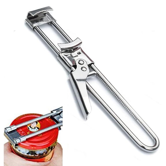 Linzhe Master Jar & Bottle Opener,Adjustable Multifunctional Stainless Steel Can Opener Jar Lid Gripper,Manual,Kitchen Accessories(Silver)