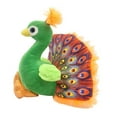 thumbnail image 1 of Linzy Plush 9.5" Diva Peacock Stuffed Animal, Green & Orange Feathers, 1 of 3