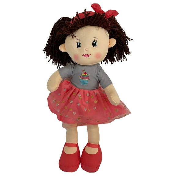 Linzy Plush Little Sweet Heart 16" Juliana Baby Doll with Pink Cupcake Dress