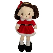 Linzy Plush Sweet Cakes 16 Christmas Doll, Santa Baby Doll with Brown Hair