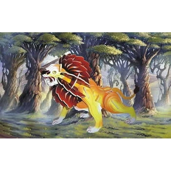 Lion 3D Puzzle Colored by Puzzled Inc