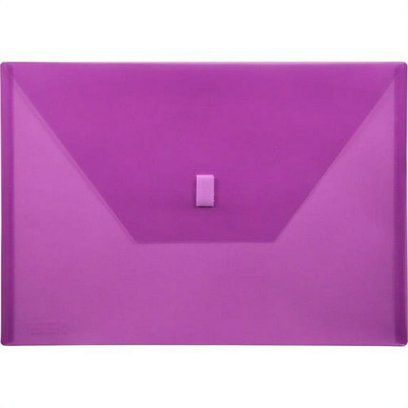 Lion A4 Recycled File Pocket - 8 17/64" x 11 11/16" - Poly - Purple - 20% Recycled - 1 Each | Bundle of 10 Each