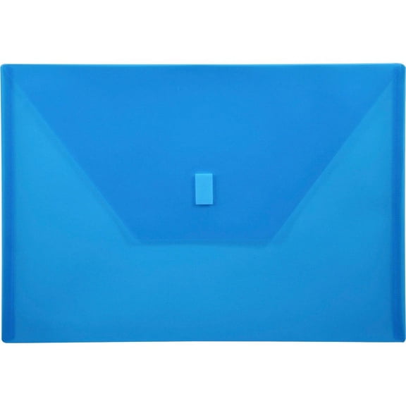 Lion A4 Recycled File Pocket - 8 17/64" x 11 11/16" - Polypropylene - Blue - 20% Recycled - 1 Each | Bundle of 5