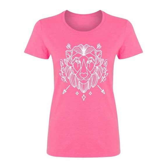 Lion Abstract Design Shaped T-Shirt Women -Image by Shutterstock, Female XX-Large