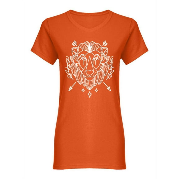 Lion Abstract Design Shaped T-Shirt Women -Image by Shutterstock, Female XX-Large