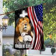 thumbnail image 1 of Lion American Flag One Nation Under God MLH2194F - House Flag (29.5" x 39.5"), 1 of 6