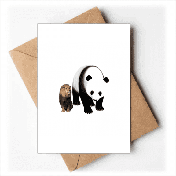 Lion Animal Panda Stature Greeting Cards You are Invited Invitations