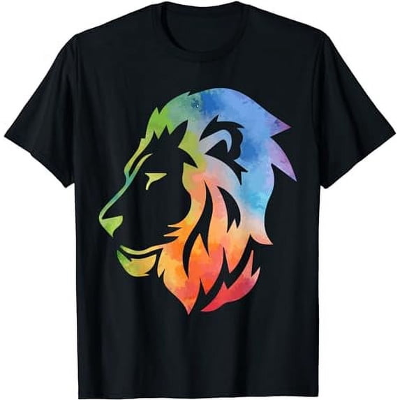 Lion Art Funny Felidae Large Cat Lover Outfit Men Women Kids T-Shirt