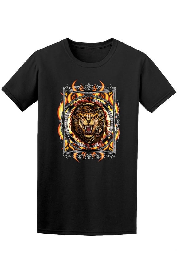 Lion Attack T-Shirt Men -Image by Shutterstock, Male Medium