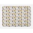 thumbnail image 1 of Lion Bath Mat, Humurous Nerdy Animal Drawings a Creative Whimsical and Repetitive Background Layout, Plush Bathroom Decor Mat with Non Slip Backing, 29.5" X 17.5", Multicolor, by Ambesonne, 1 of 2