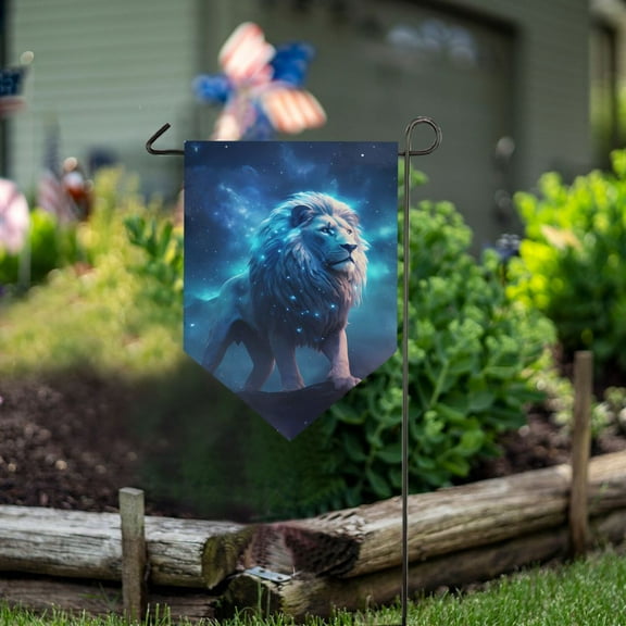 Lion Beast Garden Flag 18" x 12.5" Double Sided Yard Lawn Outdoor Decor Small Yard Flags