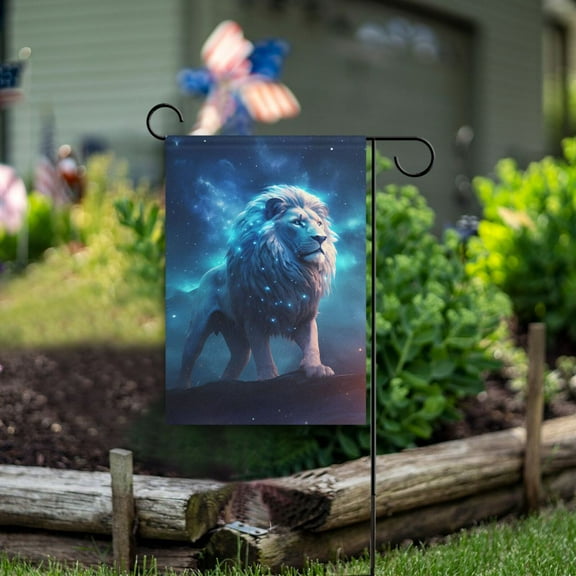 Lion Beast Garden Flag Double Sided Outdoor Banners for Courtyard Outdoor Lawn Farmhouse Holiday Decorations