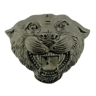 Roaring Lion Head Metal Belt Buckle – Novelty Animal Theme For Men, Multicolor