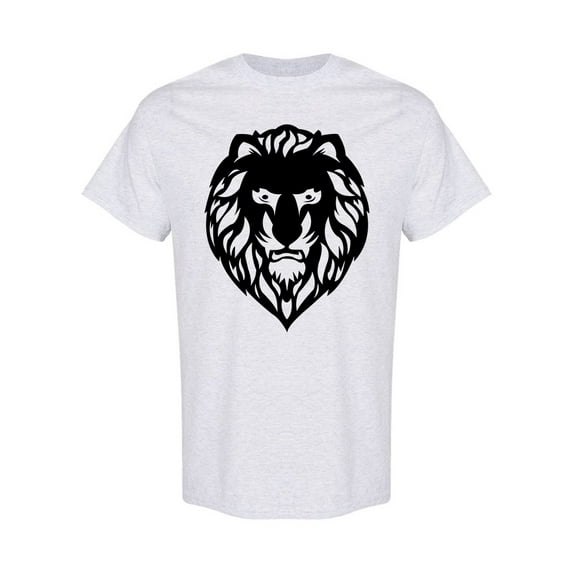 Lion Black And White Graphic T-Shirt Men -Image by Shutterstock, Male Large