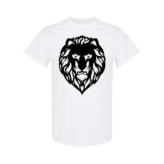 Lion Black And White Graphic T-Shirt Men -Image by Shutterstock, Male Large