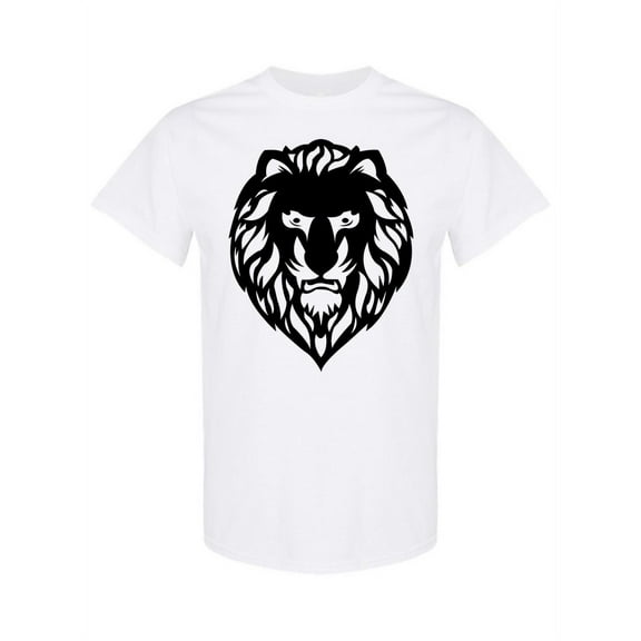 Lion Black And White Graphic T-Shirt Men -Image by Shutterstock, Male Small