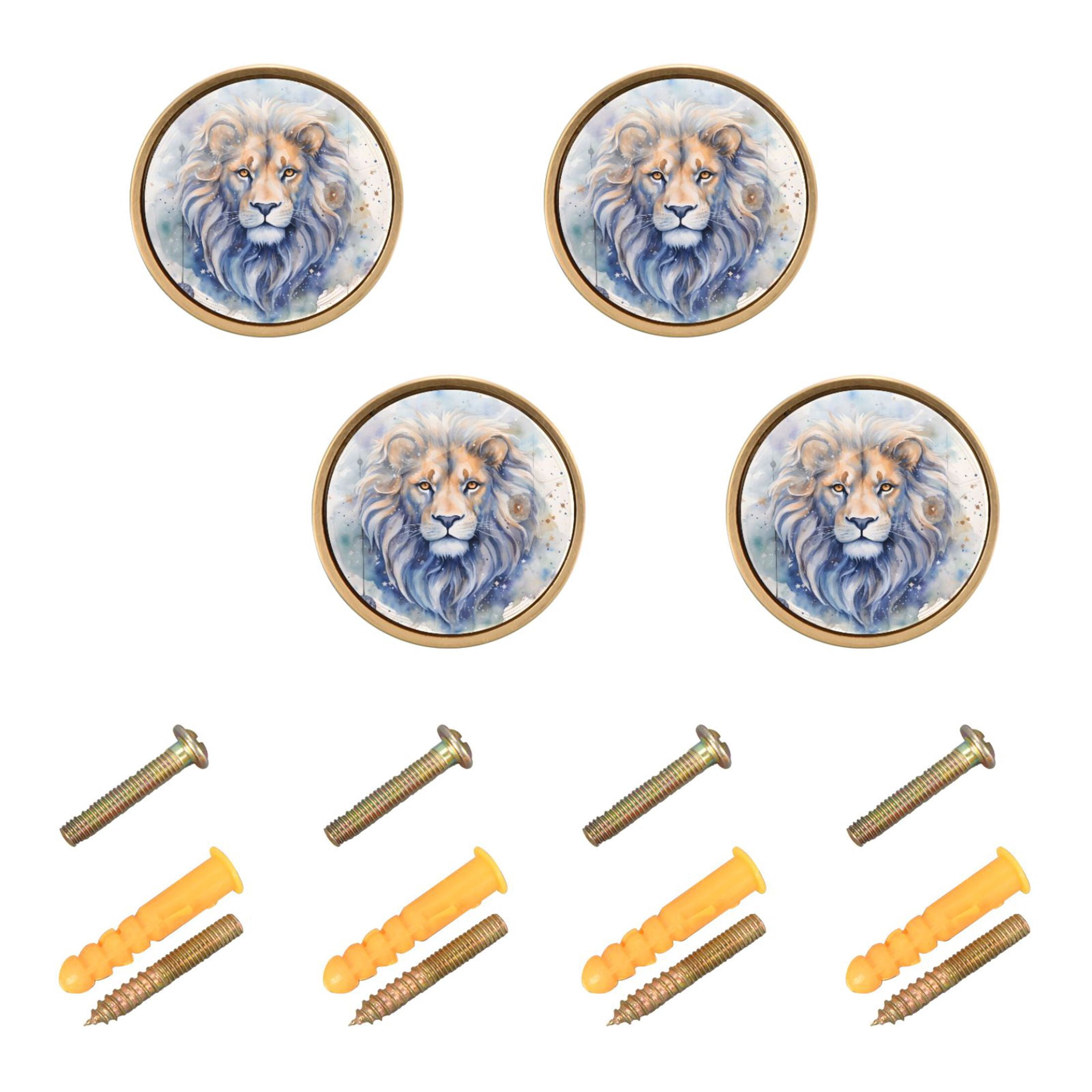 Lion Boho Cabinet Knobs Kitchen Drawers Knobs Door Round Pulls Knob ...