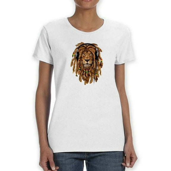 Lion Braids T-Shirt Women -Smartprints Designs, Female Medium