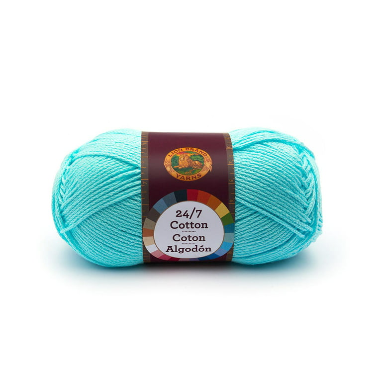 Lion Brand 24/7 Cotton Yarn - Aqua