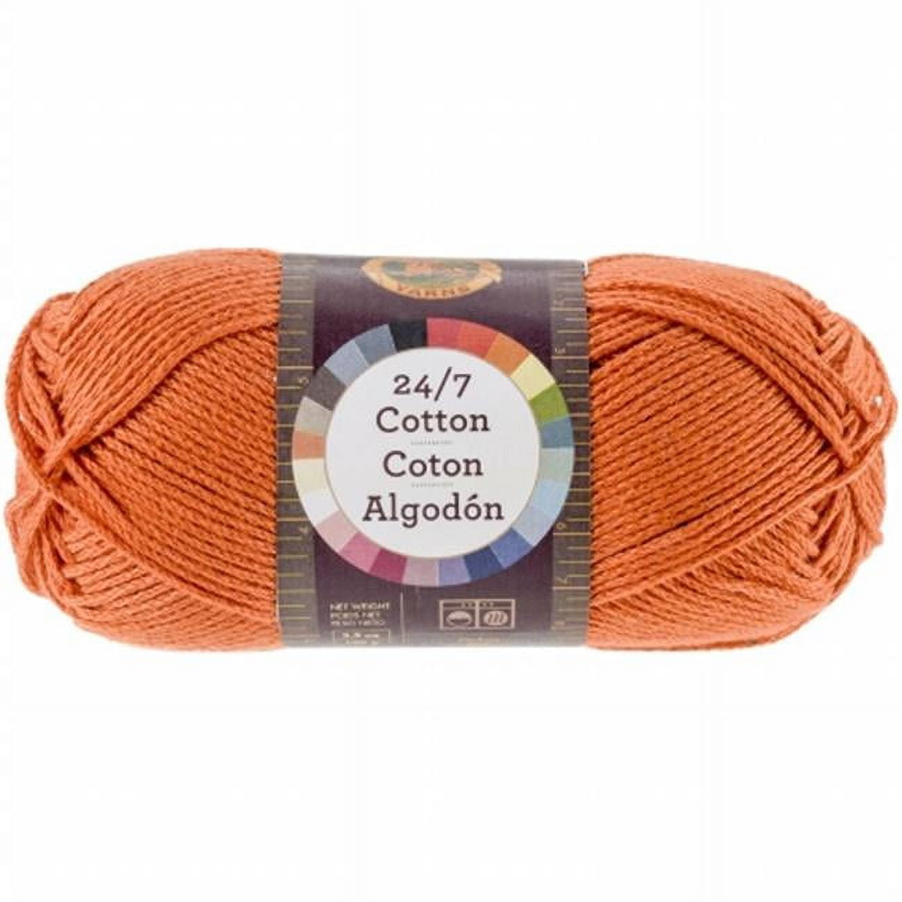 Lion Brand 761-133 24&7 Cotton Yarn - Tangerine