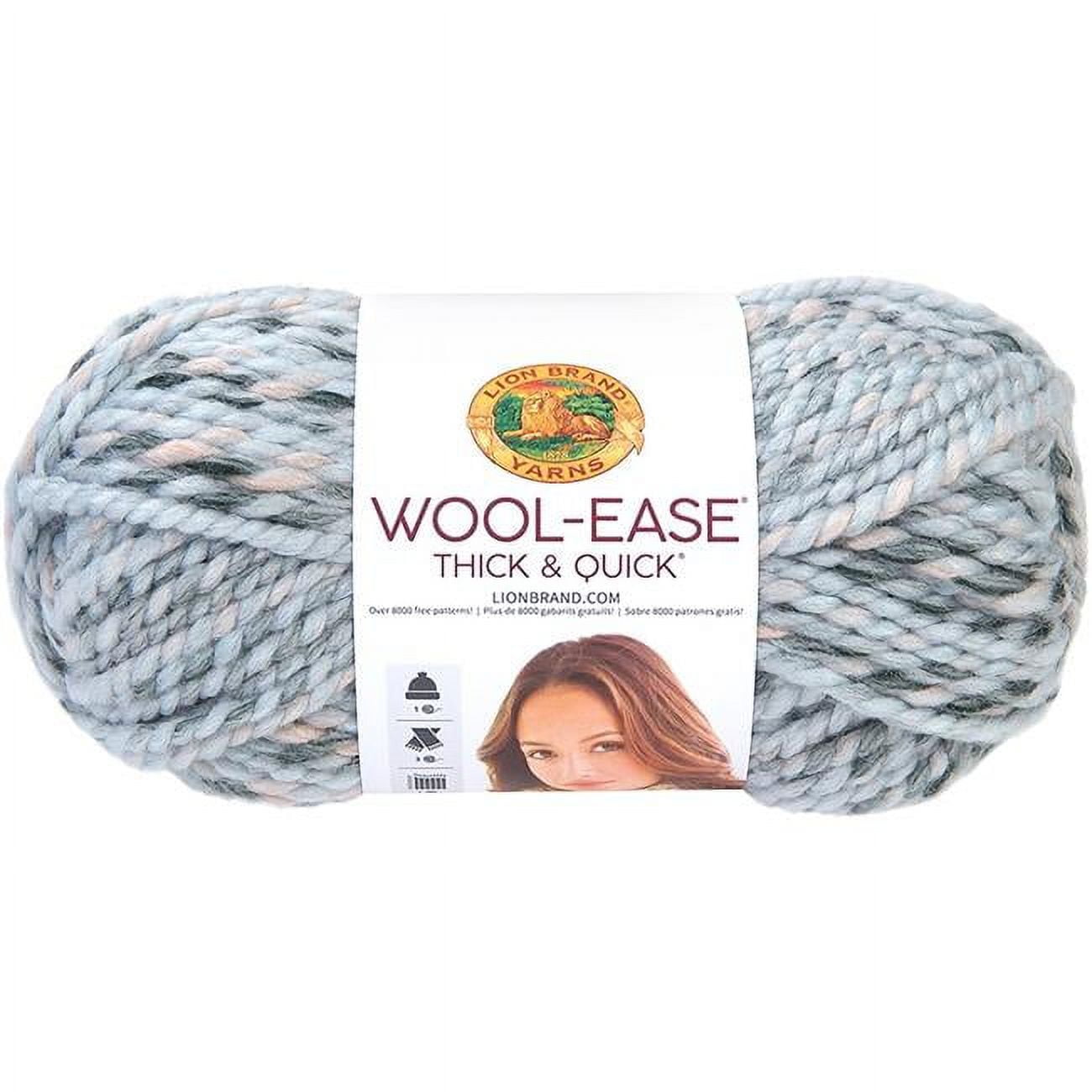Lion Brand Yarn Wool-Ease Thick and Quick Bedrock Classic Super Bulky  Acrylic, Wool Multi-color Multi-color Yarn