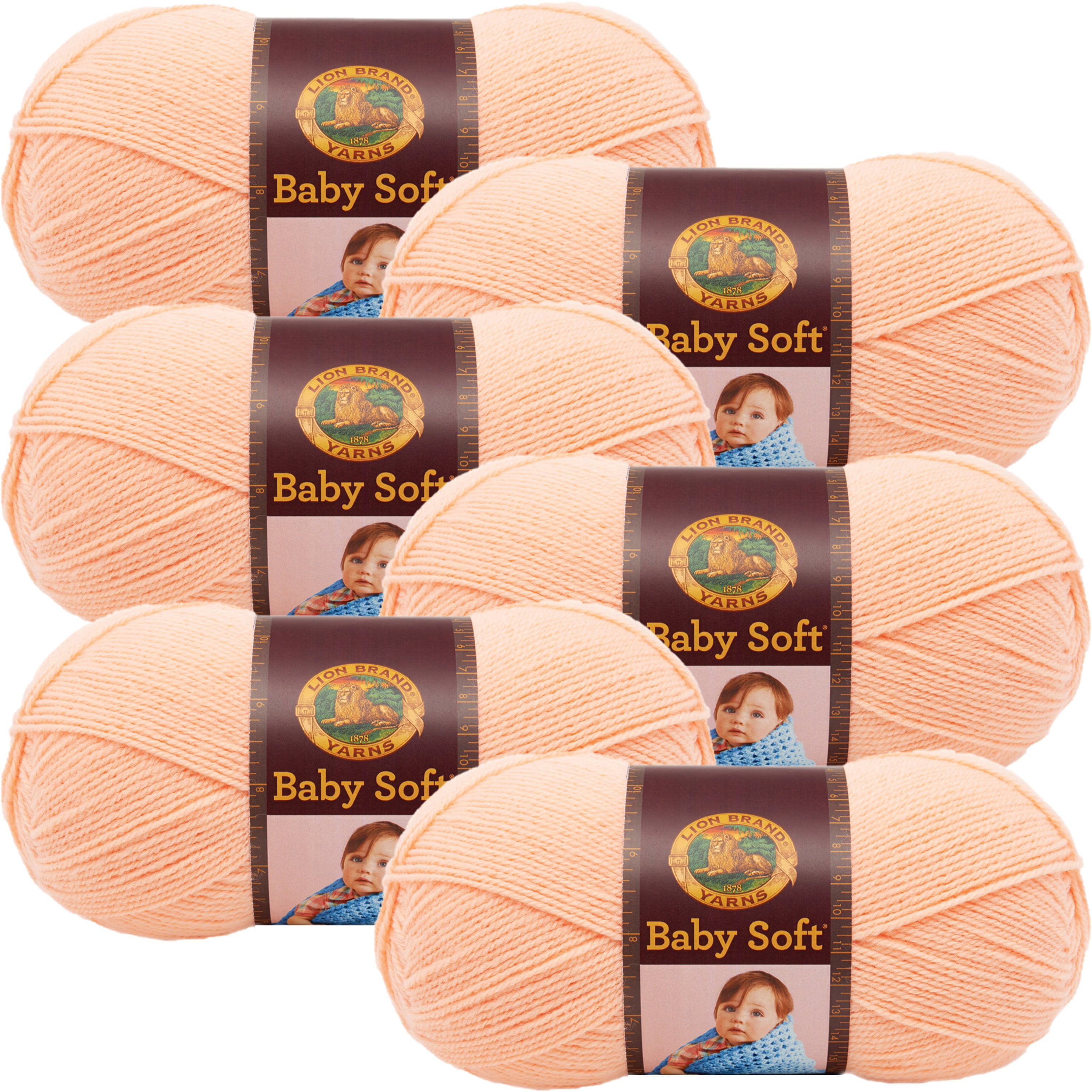 Lion Brand Baby Soft YarnCreamsicle, Multipack Of 6