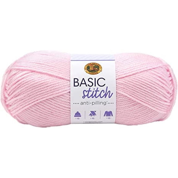 Lion Brand Basic Stitch Anti-Pilling Yarn - Baby Pink