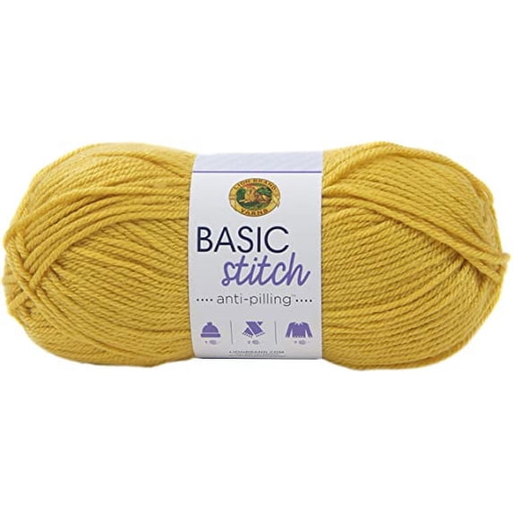 Lion Brand Basic Stitch Anti-Pilling Yarn - Mustard