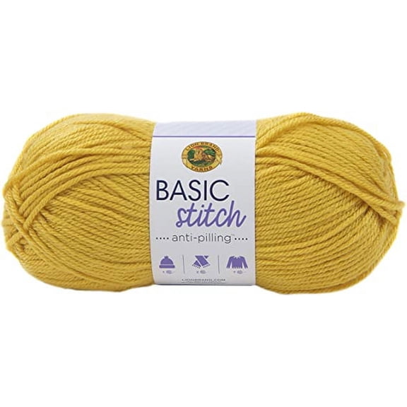 Lion Brand Basic Stitch Anti-Pilling Yarn - Mustard