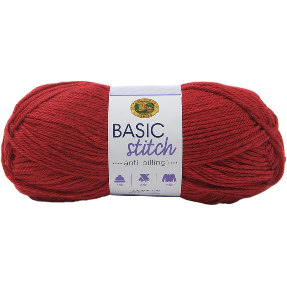 Lion Brand Basic Stitch Anti-Pilling Yarn - Red Heather